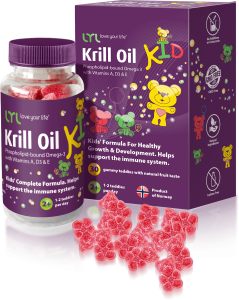 Olej z KRYLA - kwasy OMEGA 3 + A, D3 i E - ŻELKI dla dzieci